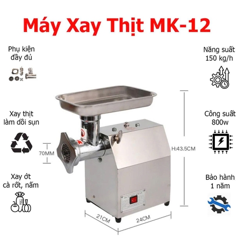 MÁY XAY THỊT CÔNG NGHIỆP MK-12M – XAY KHỎE, NĂNG SUẤT CAO PVN9682