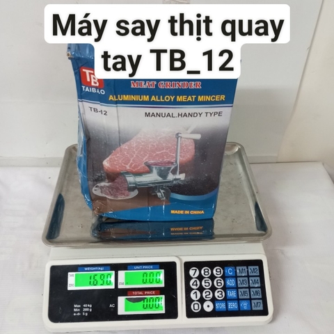 Máy Xay Thịt Quay Tay TB12 Lớn Đa Chức Năng Bằng Nhôm, Nhồi Lạp Xưởng, Xúc Xích, Xay Bột, Làm Mì SP002667