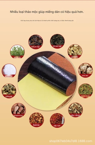 Miếng Dán Giảm Đau Cơ Đau Xương Khớp, Cổ Vai Gáy, Cao Dán Thành Phần Ngải Cứu Lành Tính PVN9342