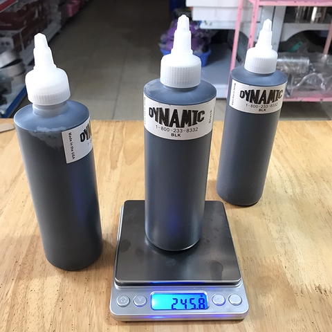 Mực Đen Nắp Xanh Dynamic Chai Lớn 240 ml Chuyên Dùng Học Tập Phun Xăm Thẩm Mỹ PVN4877