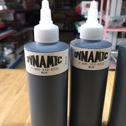 Mực Đen Nắp Xanh Dynamic Chai Lớn 240 ml Chuyên Dùng Học Tập Phun Xăm Thẩm Mỹ PVN4877