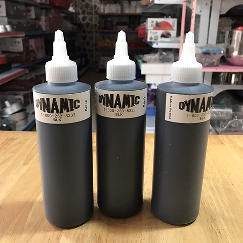 Mực Đen Nắp Xanh Dynamic Chai Lớn 240 ml Chuyên Dùng Học Tập Phun Xăm Thẩm Mỹ PVN4877