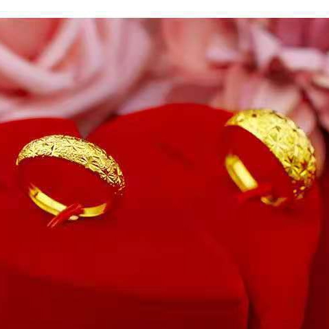 Nhẫn Đôi, Nhẫn Cưới Cho Nam Và Nữ Mạ Vàng Jewelry Vàng Cát Việt Nam 18k - Khắc Bằng 999 Độ Mở Có Thể Điều Chỉnh Được Thời Trang Dành PVN7747