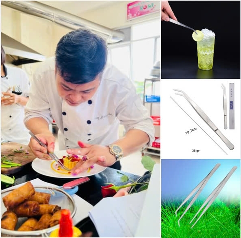 Nhíp Cong Inox 20 cm Gắp Đồ Pha Chế, Gắp Thức Ăn, Trà, Bánh, Gắp Đồ Tiểu Cảnh...PVN3583