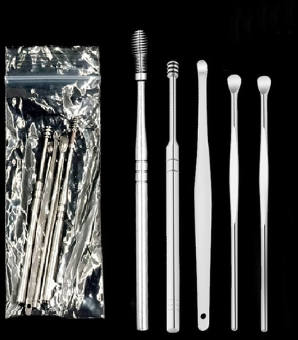 Bộ Dụng Cụ Lấy Ráy Tai 6 Món Chuyên Dụng Cho Người Lớn Và Trẻ Em