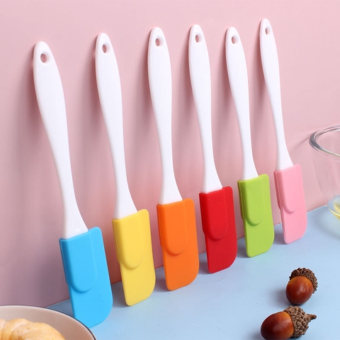{Màu Ngẫu Nhiên} Cây Vét Bột Dẻo, Phới dẹt vét bột  chịu nhiệt Silicone Spatula