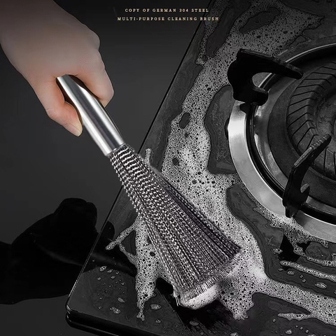 Bàn Chải Chà Nồi Vệ Sinh Nhà Bếp Bằng Thép Không Gỉ 304 Cao Cấp PVN5264