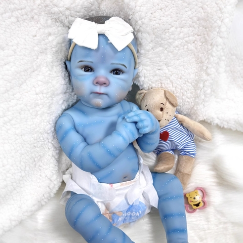 Búp Bê Thân Gòn + Thân Nhựa Mềm Mại 48 cm = 18 inch Reborn Silicon Vinyl Doll