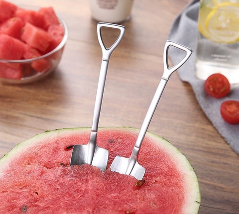 {Đủ Mẫu} Muỗng Múc Trái Cây Đa Năng  Dụng Cụ Thìa Kem Dưa Hấu Inox  Watermelon Cutter Fork Stainless Steel Fruit Cutter