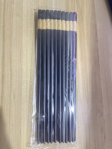 Bộ 10 đôi Đũa hợp kim 24 cm siêu sang mạ viền vàng