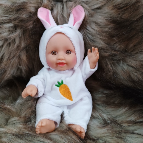 Búp Bê Tái Sinh Nhựa Mềm 18 cm 7 inch mắt 3D  Vinyl Reborn Baby Doll