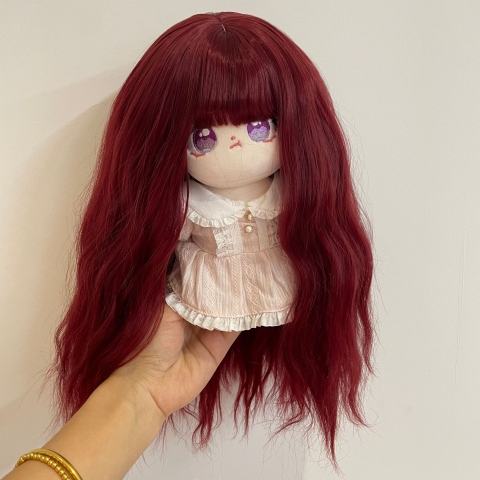 {ĐỦ MÀU} TÓC TƠ GIẢ CHỊU NHIỆT CHO BÚP BÊ TÁI SINH vòng Đầu 30 cm 50 cm = 20 inch Doll + vòng Đầu 34 cm 55 cm = 22 inch Doll, búp bê mini 20 cm (Ixdoll)