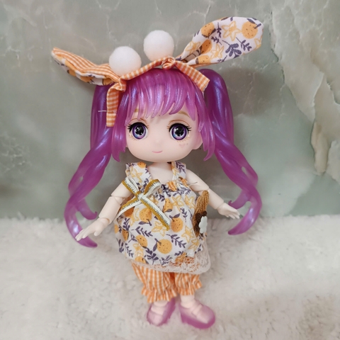 Búp bê khớp BJD 4 inch 13 cm hoạt hình Lắp Ráp Tóc Style Dbs Dream Fairy Maytree OB11 Starlight Academy