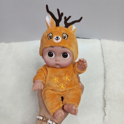 {Đủ Mẫu} Búp Bê Nhựa Cao Cấp Tái Sinh 21 cm 8 inch Mắt To 3D Reborn Vynil Baby Doll