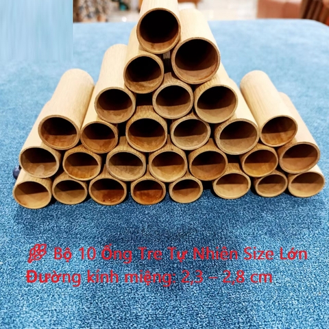 Bộ 10 Ông Tre Nặn Mụn Lăn Ống Tre, Bộ Ống giác hơi tre trúc