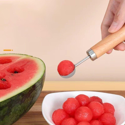 {Đủ Mẫu} Muỗng Múc Trái Cây Đa Năng  Dụng Cụ Thìa Kem Dưa Hấu Inox  Watermelon Cutter Fork Stainless Steel Fruit Cutter