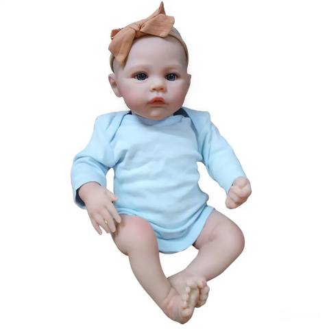 Búp Bê Thân Gòn + Thân Nhựa Mềm Mại 48 cm = 18 inch Reborn Silicon Vinyl Doll