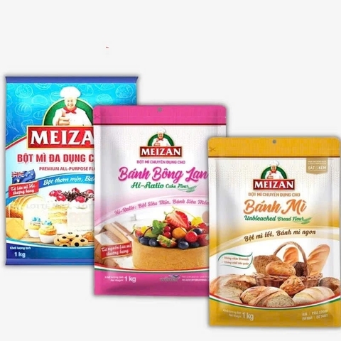 Thùng (10 Gói) Bột Meizan túi 1kg - Tiện Dụng Nhanh Chóng Hàng Chuẩn Date Mới