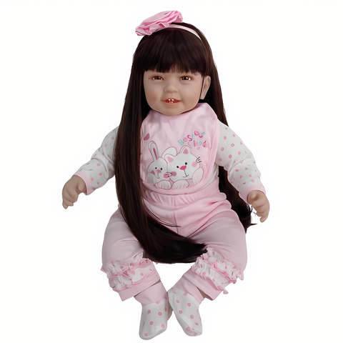 [Đủ mẫu] Búp Bê 55 cm = 22 inch Thân Gòn Mềm Mại  Reborn Silicon Vinyl Doll