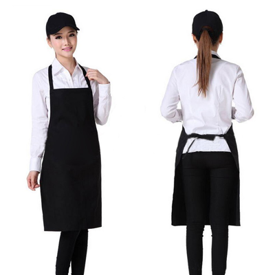 Tạp Dề Màu Đen Đa Năng Treo Cổ Trơn Vải Kaki Dài 70 x 61 Cm PVN7723