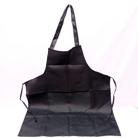 Tạp Dề Màu Đen Đa Năng Treo Cổ Trơn Vải Kaki Dài 70 x 61 Cm PVN7723