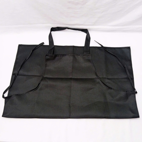 Tạp Dề Màu Đen Đa Năng Treo Cổ Trơn Vải Kaki Dài 70 x 61 Cm PVN7723