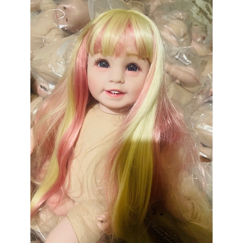 [Đủ mẫu] Búp Bê 55 cm = 22 inch Thân Gòn Mềm Mại  Reborn Silicon Vinyl Doll