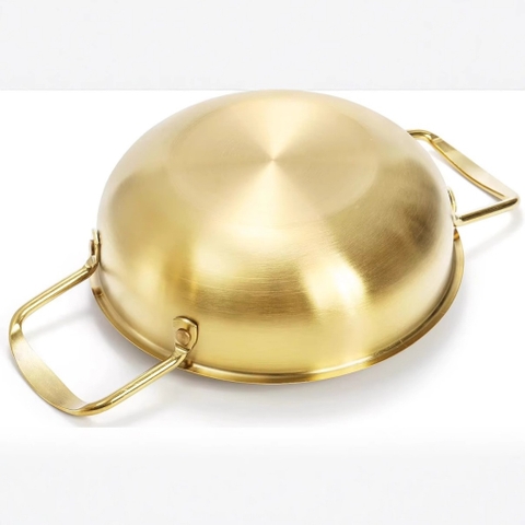 Chảo/Nồi Inox Mạ Vàng Cao Cấp – Dùng Được Bếp Từ – Size 19/21/23cm