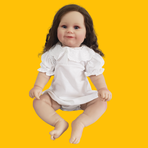 [Đủ mẫu] Búp Bê  Thân Gòn  Mềm Mại 60 cm = 24 inch Reborn Silicon Vinyl Doll