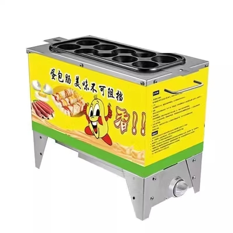 {Đủ Mẫu} Xài Điện & Gas Máy Làm &nbsp;Bánh Trứng Cuộn Xúc Xích 10 Ống Cuộn Tròn 10 Holes Egg Roll Maker Sausage Rolling Breakfast Machine