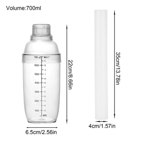 {Đủ Mẫu} Bình Lắc,  Ly Đong Nhựa Trong Suốt Dùng Trong Pha Chế Có Vạch Số