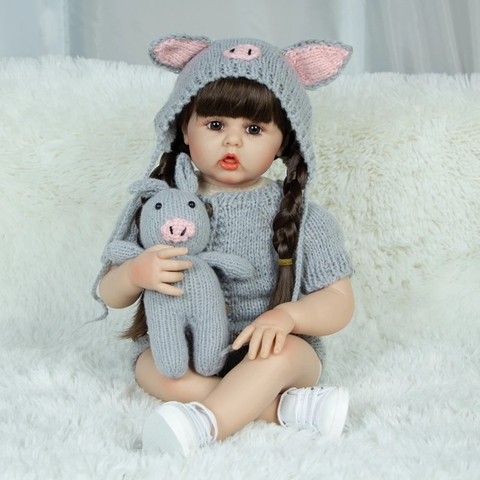 [Đủ mẫu] Búp Bê  Thân Gòn  Mềm Mại 60 cm = 24 inch Reborn Silicon Vinyl Doll