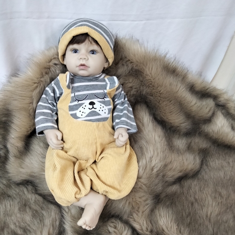 [Đủ mẫu] Búp Bê 55 cm = 22 inch Thân Gòn Mềm Mại  Reborn Silicon Vinyl Doll