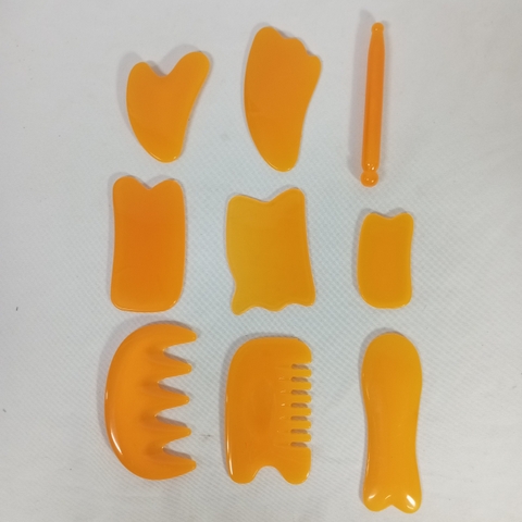 {Đủ Mẫu} Dụng Cụ Nhựa Guasha Spa Massage Mặt, Toàn Thân Chăm Sóc Cơ Thể Natural Resin Massager Skin Massage Tool