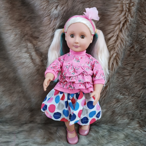 [HÀNG CAO CẤP TỒN KHO] Búp Bê Mỹ Cao cấp 46 cm 18 inch Mắt Chớp - Chính Hãng Our Generation  Doll