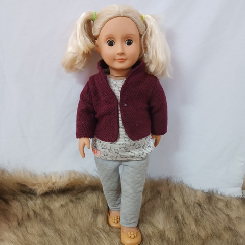 [HÀNG CAO CẤP TỒN KHO] Búp Bê Mỹ Cao cấp 46 cm 18 inch Mắt Chớp - Chính Hãng Our Generation  Doll