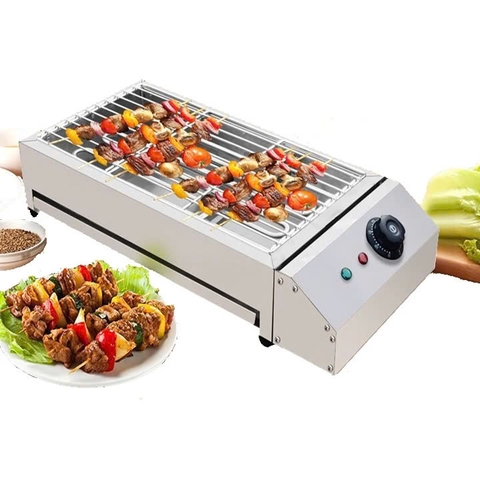 Bếp Điện Không Khói, Bếp Nướng Hải Sản BBQ 2800W  Đa Năng Nướng Thịt Xiên, Hải Sản, Đồ Ăn Nhanh