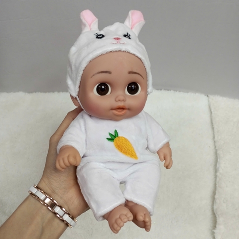 {Đủ Mẫu} Búp Bê Nhựa Cao Cấp Tái Sinh 21 cm 8 inch Mắt To 3D Reborn Vynil Baby Doll