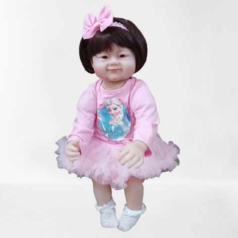 [Đủ mẫu] Búp Bê 55 cm = 22 inch Thân Gòn Mềm Mại  Reborn Silicon Vinyl Doll