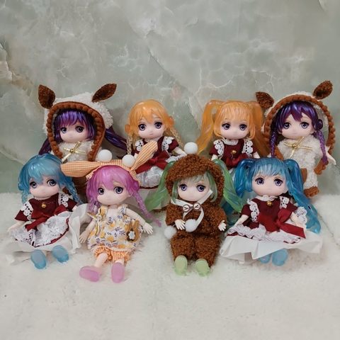 Búp bê khớp BJD 4 inch 13 cm hoạt hình Lắp Ráp Tóc Style Dbs Dream Fairy Maytree OB11 Starlight Academy