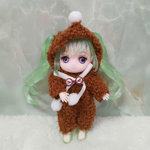 Búp bê khớp BJD 4 inch 13 cm hoạt hình Lắp Ráp Tóc Style Dbs Dream Fairy Maytree OB11 Starlight Academy