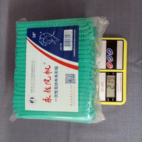 [Bịch 100 cái ] Mũ Con Sâu Chùm Đầu 18 inch Sườn Đôi, Mũ Dùng Một Lần Phẫu Thuật Bệnh Viện Y Tế , Spa, Nhà Bếp, Khách Sạn