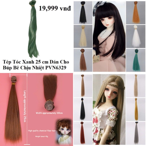 {Đủ Màu} Tép Tóc Giả 5 cm, 15 cm, 25 cm Dán Cho Búp Bê Chịu Nhiệt Độ Cao