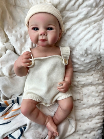 Búp Bê Thân Gòn + Thân Nhựa Mềm Mại 48 cm = 18 inch Reborn Silicon Vinyl Doll