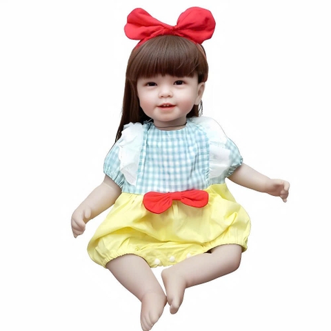 [Đủ mẫu] Búp Bê 55 cm = 22 inch Thân Gòn Mềm Mại  Reborn Silicon Vinyl Doll