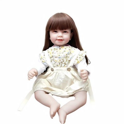[Đủ mẫu] Búp Bê 55 cm = 22 inch Thân Gòn Mềm Mại  Reborn Silicon Vinyl Doll