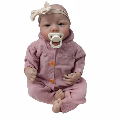 Búp Bê Thân Gòn + Thân Nhựa Mềm Mại 48 cm = 18 inch Reborn Silicon Vinyl Doll