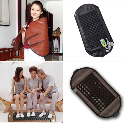 {Đủ Mẫu} Đệm Thảm Đá Nóng Hàn Quốc 84×48 cm Đá Ngọc Bích Tourmalin Nệm Sưởi Ấm Giảm Đau Lưng, Bụng Massage Trị Liệu Xài