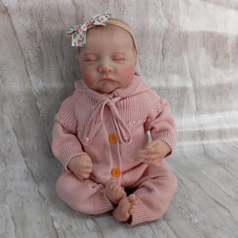 Búp Bê Thân Gòn + Thân Nhựa Mềm Mại 48 cm = 18 inch Reborn Silicon Vinyl Doll