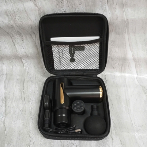 {Đủ Mẫu} Máy Massage Trị Liệu Gun Fascial Rung Tần Số Cao Di Động 4 Đầu Thư Giãn Cơ